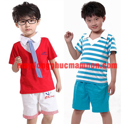 Mau dong phuc mam non be trai | Mẫu đồng phục mầm non bé trai